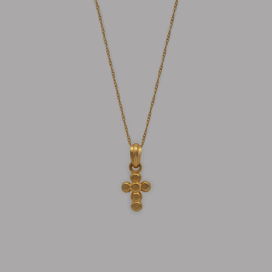 M cross necklace