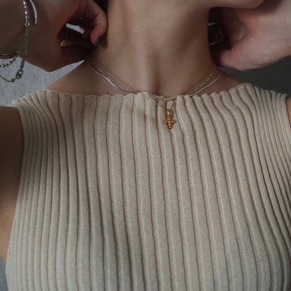 M cross necklace