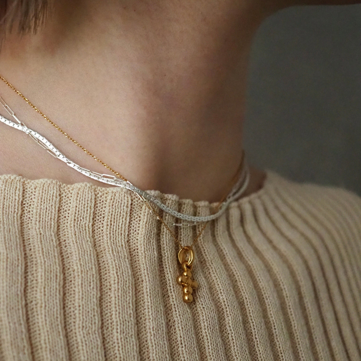 M cross necklace