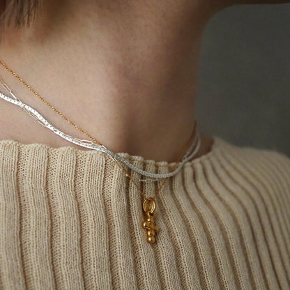 M cross necklace
