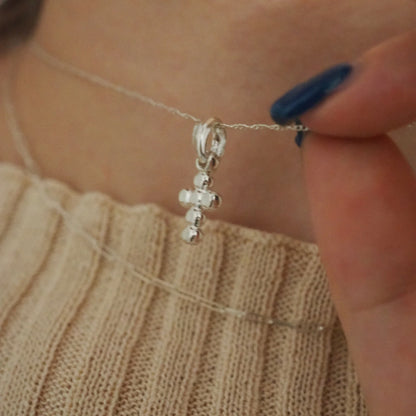 M cross necklace