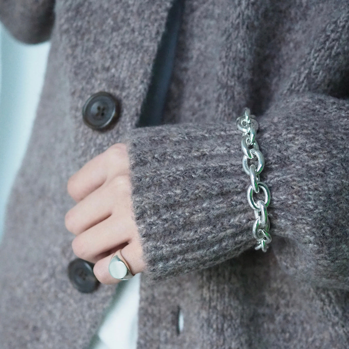 Oval chain bracelet