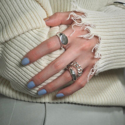 ellipse signet ring