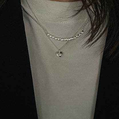 heart dot necklace