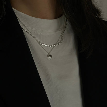 heart dot necklace