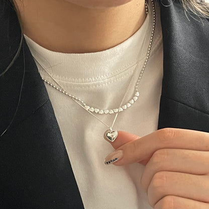 heart dot necklace